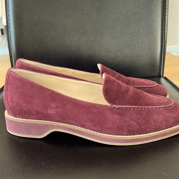 Cole Haan Go-To Wine Red Suede Leather Loafers-like new - Picture 2 of 7